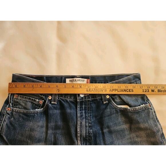 Levis 505 Jeans W36 L30 Men's Regular Fit Straight Mid Rise Medium Denim - Picture 8 of 12